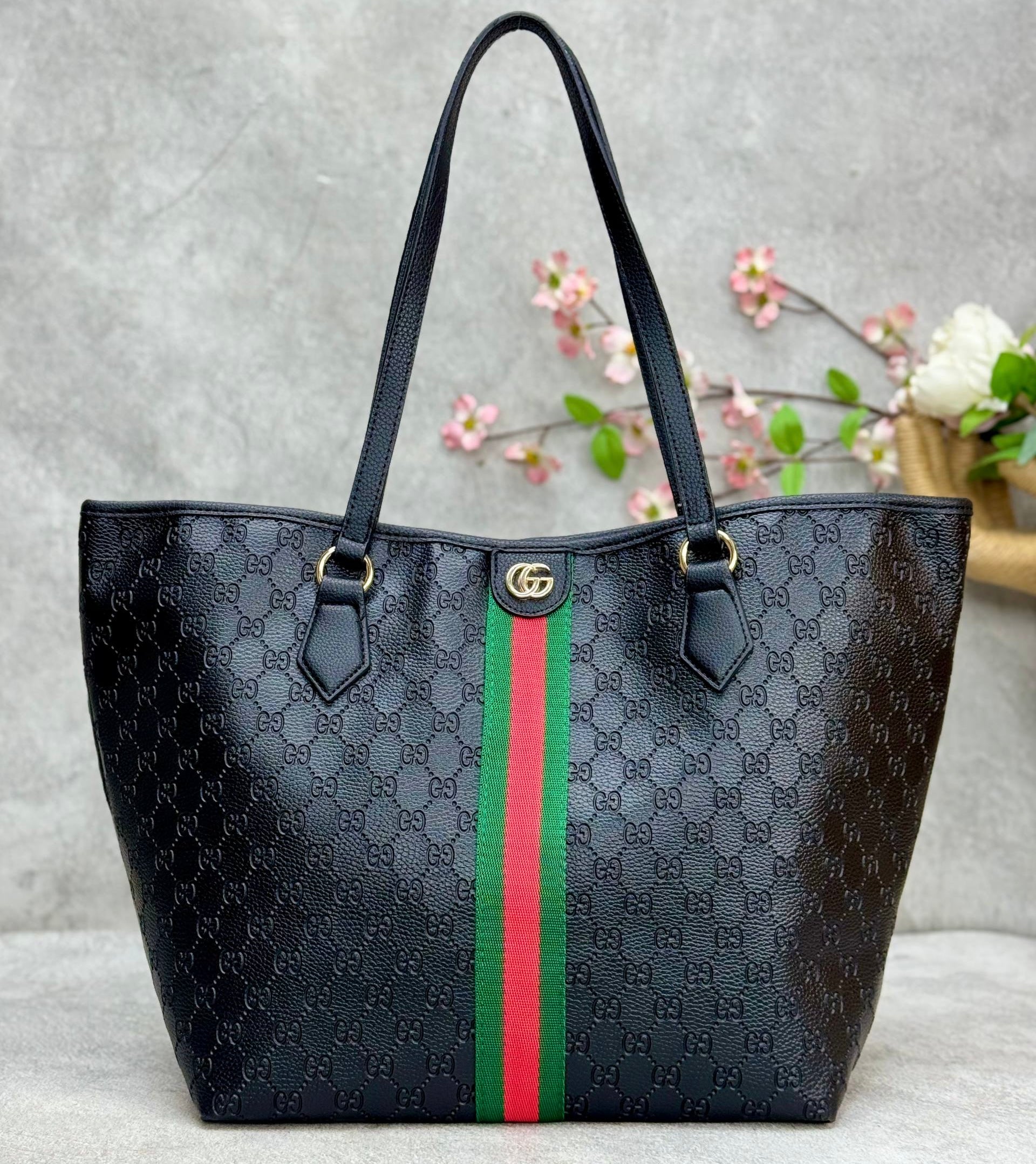 Gucci Ophidia Black Tote Bag Large