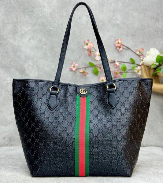 Gucci Ophidia Black Tote Bag Large