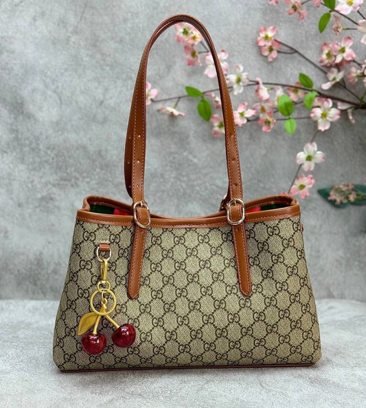 Gucci GG Emblem Tote Canvas Classic Brown 5