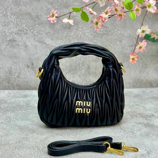 Miu Miu Wander Matelasse Napa Black
